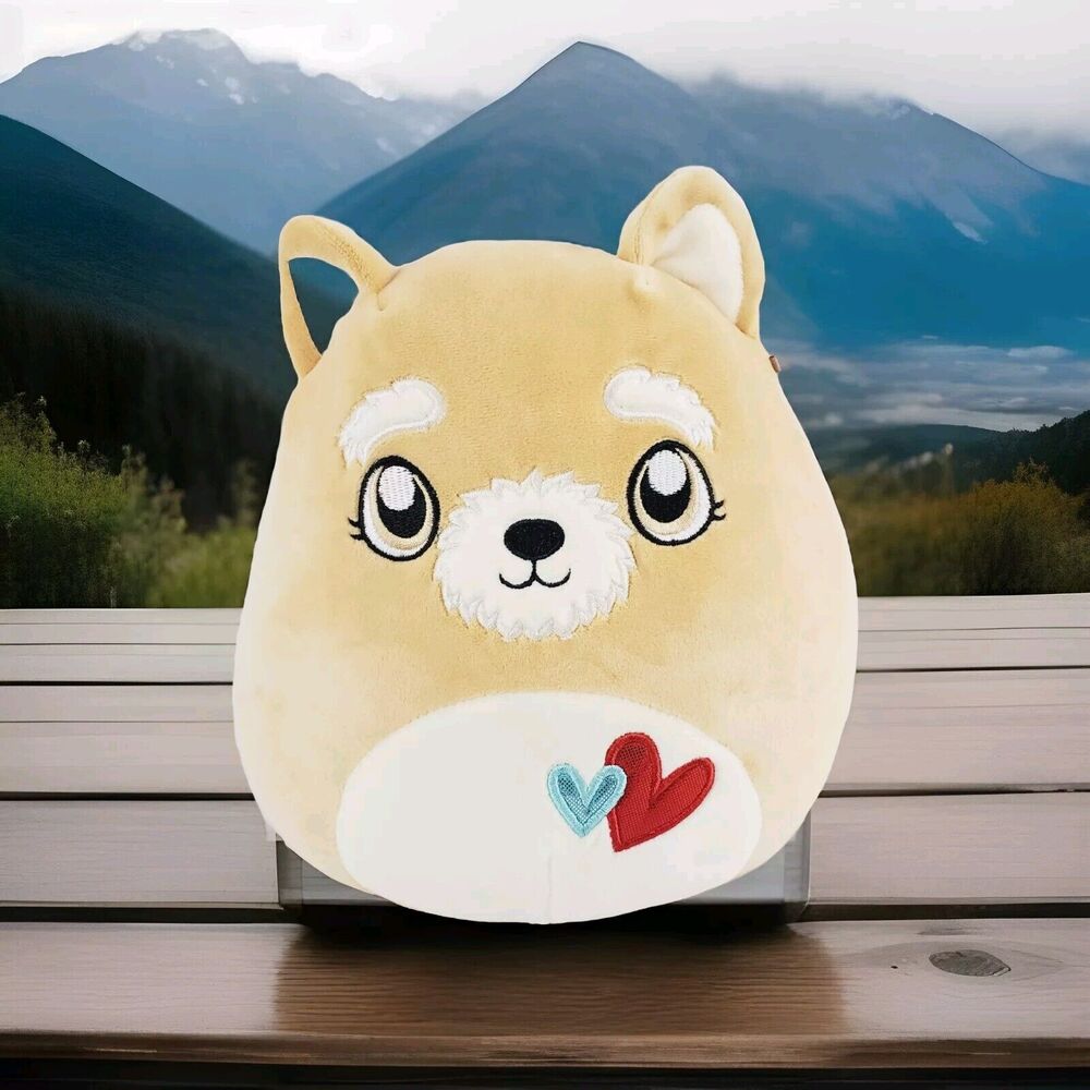 Squishmallows Chloeyana Dog Valentine Plush Kid's 8" Tan & White Stuffed Animal